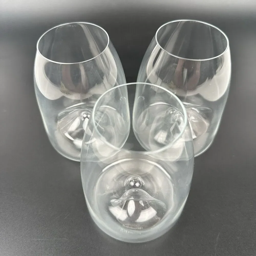 Ravenscroft Crystal Vintner's Stemless Wine Tasting Glasses - Set Of 3